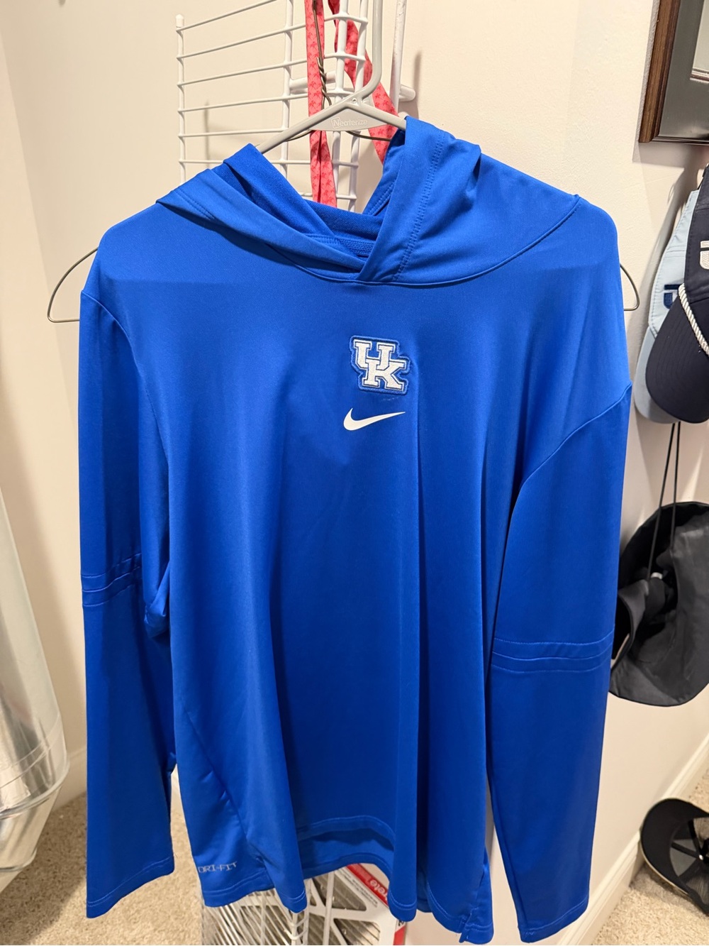 Nike Royal Blue UK Embroidered Logo Hooded Pullover